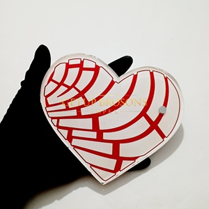 Nouvelles tuiles acryliques multifonctions en forme de cœur avec support magnétique pour pinces à extensions de cils, formes personnalisées, outils de beauté - Product Image 5