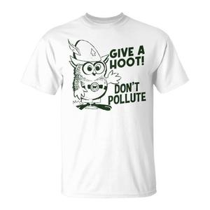 T-shirt con grafica personalizzabile Owl Pun di Don't Pollute Apparel, T-shirt promozionale con grafica personalizzabile - Product Image 1