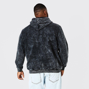 Sweat à capuche pour homme en éponge française poids lourd personnalisé en gros coupe régulière impression par transfert de chaleur broderie solide hiver - Product Image 4