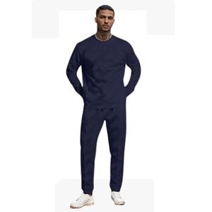Ensemble de survêtements d'hiver 2 pièces tissés et respirants pour hommes de grande taille Sweat-shirt à manches longues Jogging Pantalon de survêtement Survêtements Tenues - Product Image 3