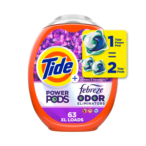 Tide Pods Paquete extra grande de 96 unidades con fórmula de limpieza avanzada Elimina la suciedad de la grasa y los olores diarios de la tela - Product Image 1