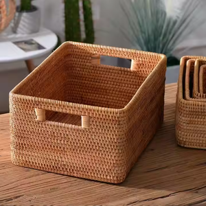 Natural Handcrafted <b>Bamboo</b> <b>Basket</b> Handmade Eco-Friendly Multifunction for Kitchen Organization Stylish Storage for Fruits Bakery - Product Image 1
