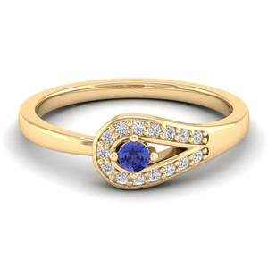 REYES, superventas, anillo de propuesta de boda de moissanita de Plata de Ley 925 para mujer, corte redondo, joyería de piedras preciosas de tanzanita de 0.08Ct - Product Image 6