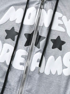 Sudadera con capucha térmica para hombre, con cremallera, bolsillo canguro, material de forro polar, para invierno, teñido liso, personalizable, de secado rápido - Product Image 6