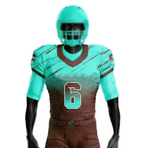 Camiseta de fútbol americano de poliéster 100% de peso pesado para hombre, camisetas personalizadas de equipo de secado rápido transpirables - Product Image 4