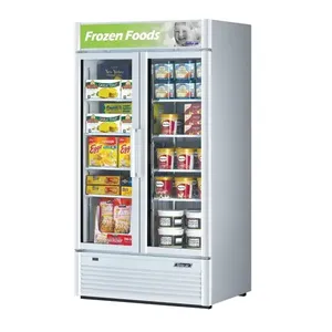 Turbo Air TGF-35SD-N Electric Glass-Free 28.44cf Freezer Merchandiser with 2 <b>Swing</b> Doors - Product Image 1