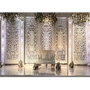 Rajasthani thème mariage scène toile de fond cadre Maharani mariage fibre Backwalls pour scène mariage indien concepteur scène toile de fond - Product Image 1