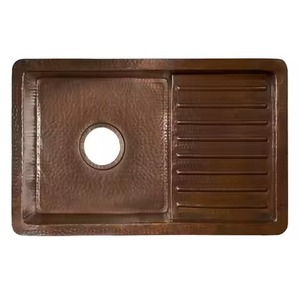 Bassin en cuivre rond fabriqué à la main avec un charme vintage intemporel Pièce de déclaration élégante et unique durable - Product Image 3