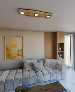 Lámpara de Araña LED Moderna, Impermeable IP54, Dorada, de Resina y Madera, Regulable, Altura Ajustable, Ecológica, Duradera, Luces para Bodas - Product Image 3