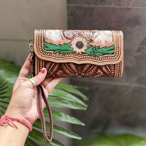 เคสคลัทช์กระเป๋าเงินหนังอเนกประสงค์สำหรับผู้หญิงแฟชั่นวินเทจกันน้ำสำหรับฤดูหนาวและฤดูร้อน - Product Image 1