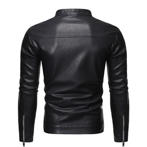 Manteau hommes printemps et automne hommes veste en cuir hommes 2024 nouvelle Version Slim-Fit Plus polaire tendance vêtements - Product Image 3