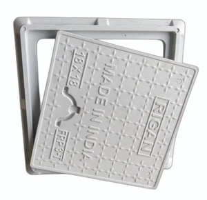 Tapa de Alcantarilla Cuadrada de FRP Blanca Rigan de 18x18 Pulgadas, Capacidad de Carga de 3 Toneladas, Modelo 07 Anticorrosivo para Acceso a Tuberías Subterráneas - Product Image 5