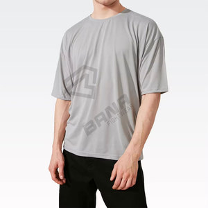 T-shirt à manches courtes à col rond surdimensionné pour homme imprimé sur mesure - 100% coton biologique écologique - Product Image 1