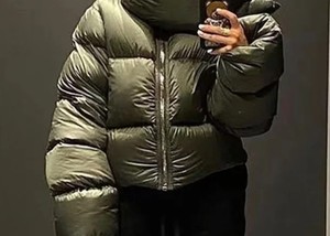 แจ็กเก็ตซิปมีฮู้ดสำหรับผู้หญิงกันลมแจ็คเก็ตขนเป็ดปรับแต่งได้ - Product Image 6