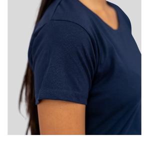 Ropa de mujer de alta calidad Camiseta en blanco Logotipo estampado 100% algodón para hombres Camisa de manga corta informal Impreso de punto de BD - Product Image 6