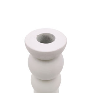 Portavelas de Hormigón con Esferas Apiladas Blancas, Decoración Escandinava Minimalista de Pascua, Centro de Mesa Ecológico para el Hogar o la Mesa - Product Image 3