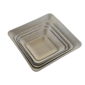 Juego de platos desechables de hoja de palma cuadrada biodegradable respetuosa con el medio ambiente al por mayor para servir comida en bodas - Product Image 1