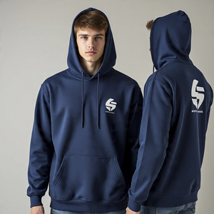 Sweat à capuche d'hiver OEM 65% coton 35% polyester polaire unisexe avec logo personnalisé brodé respirant pour hommes et femmes - Product Image 2