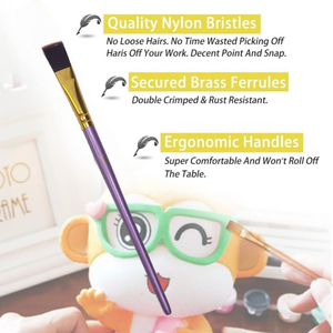6 pinceles para acuarela, pintura al óleo y accesorios de maquillaje - Product Image 3