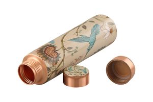 Hammered Copper <b>Water</b> <b>Bottle</b> Handcrafted Direct Drinking Travel Purpose Leak Proof <b>Gym</b> Decorative <b>Bottle</b> - Product Image 3