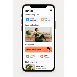 Ứng dụng tập thể dục theo dõi tập luyện với kế hoạch chế độ ăn uống theo dõi sức khỏe đào tạo cá nhân thiết kế tối ưu hóa SEO thân thiện với thiết bị di động - Product Image 1
