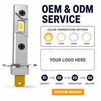 Ampoule de phare LED pour voiture H1 6500K Blanc brillant CSP Canbus 12V Adaptation universelle Lampe de phare