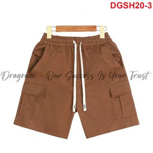 [HOT] Men Khaki <b>Shorts</b> Cargo Pockets Rough Khaki Material Above-the-Knee Form <b>Cool</b> Material Soft Khaki Youthful Korean Style - Product Image 5