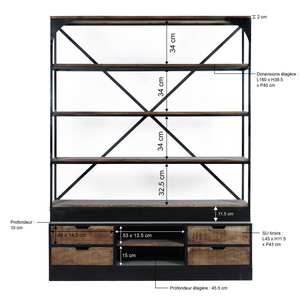 Librería Niniss de madera de mango - Product Image 5