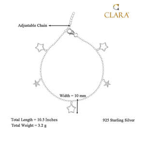 Achetez des chevillères/Payals 100% argent 925 véritable pour femmes et filles, style mignon, plaqué or avec matériau en or 14 carats, diamant comme pierre principale - Product Image 3
