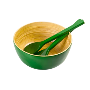 Cuenco de bambú hilado de color mantequilla amarilla, ensaladera, cuenco de servicio lacado mate de alta calidad, precio competitivo de Vietnam - Product Image 5