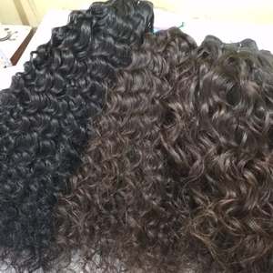 Machine d'extensions de cheveux humains vierges indiens faisceaux de perruque de trame droits ondulés bouclés prix de gros - Product Image 3