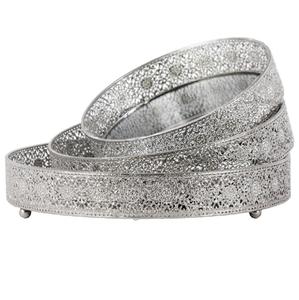 Produit le plus vendu Plateau de service personnalisé en forme de gâteau ou de nourriture pour la décoration de la table Plateau de service en métal finition brillante Utilisation - Product Image 3