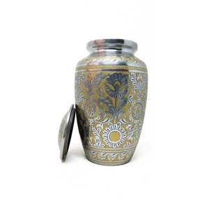 Urne funéraire funéraire en aluminium personnalisée pour cendres humaines exportées d'Inde - Product Image 2