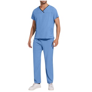Vente en gros d'infirmières médicales Ensemble d'uniformes d'hôpital Veste Joggers Uniformes d'infirmières d'hôpital Unisexe Top Scrub Suit Scrubs - Product Image 2
