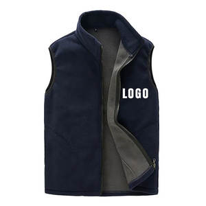 <b>Men's</b> Winter Outer Wear Woolen Polar Fleece Vest Breathable Windproof Waterproof Custom Colors Zipper Closure Body <b>Warmer</b> High - Product Image 1