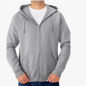 Men's Maroon Full <b>Zip</b> <b>Hooded</b> Sweatshirt Regular Fit Cotton Fleece Custom Printed Casual Front Pocket Autumn Wear Anti-shrink - Product Image 2