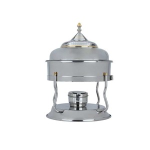 Plato de frotamiento para servir alimentos de Metal personalizado dorado y plateado, calentador de alimentos hecho a mano en gran oferta - Product Image 5