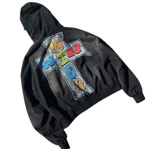 Sudadera con capucha y cremallera de algodón 100% de talla grande para hombre, peso pesado de alta calidad para invierno, Impresión de logotipo personalizado - Product Image 5