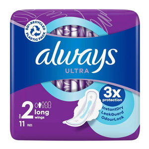 Pour les serviettes hygiéniques respirantes ultra minces absorbant les fuites ailées Extra Long 7 tampons Pack - Product Image 6