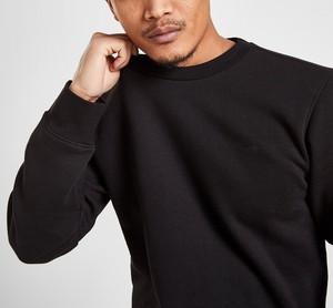 Sweat-shirts à manches longues en molleton de coton super doux 100 %, col rond, pour vêtements d'hiver, motif imprimé design uni, faible MOQ. - Product Image 3