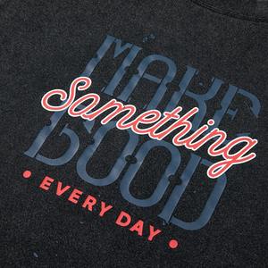 Camiseta de cuello redondo de algodón y poliéster para hombre, informal, de fabricante profesional, transpirable, suave, tejido, gráfico - Product Image 6