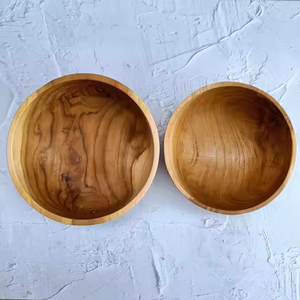 Bol en bois Table décorative Bol central Bol Ramen Table de salle à manger par artisanat croissant - Product Image 5