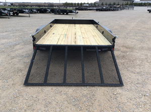 Remorque utilitaire à double essieu 82x14 7K GVWR en acier avec boîte à outils, rampe et porte, fabricant de remorques utilitaires agricoles - Product Image 5