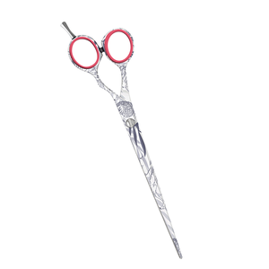 Ciseaux de toilettage pour animaux de compagnie Ciseaux droits de coupe de poils d'animaux enduits de papier Ciseaux de coupe de cheveux de toilettage avec repose-doigt réglable - Product Image 4