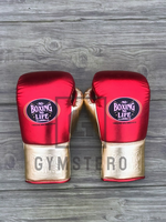 Guantes de Boxeo GYMSTERO Personalizados de Alta Calidad, Cuero Genuino, Dedos Completos, Ajustables con Cierre de Velcro y Cordones en la Muñeca, para Artes Marciales