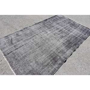 Alfombra moderna de lana gris de retales, alfombra de tejido plano turco de 4,9x8 pies, decoración para sala de estar con respaldo de látex - Product Image 2