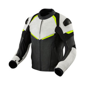 Chaqueta de Motociclismo de Cuero Genuino Transpirable Personalizada OEM para Motocross y Automovilismo, Chaqueta de Protección para Motociclistas - Product Image 1