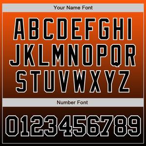 Jersey de béisbol de moda personalizado naranja negro-blanco - Product Image 6