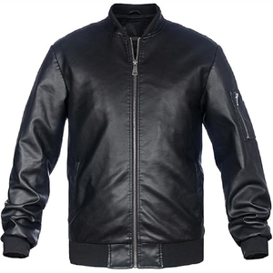 New 2025 High quality Custom <b>Sheepskin</b> Bomber <b>Jacket</b> High Quality Leather <b>Jacket</b> - Product Image 1