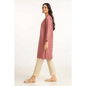 Chemise brodée en coton et lin teint GLW-23-37 - Product Image 4